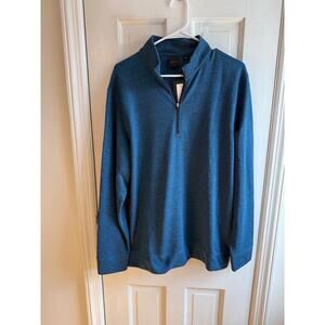 Dunning Men’s Performance Quarter-Zip Pullover - Seaport Blue - NWT - Size Large